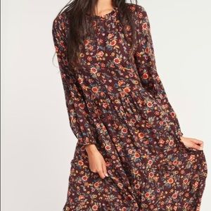 Floral Swing Tiered Midi Dress